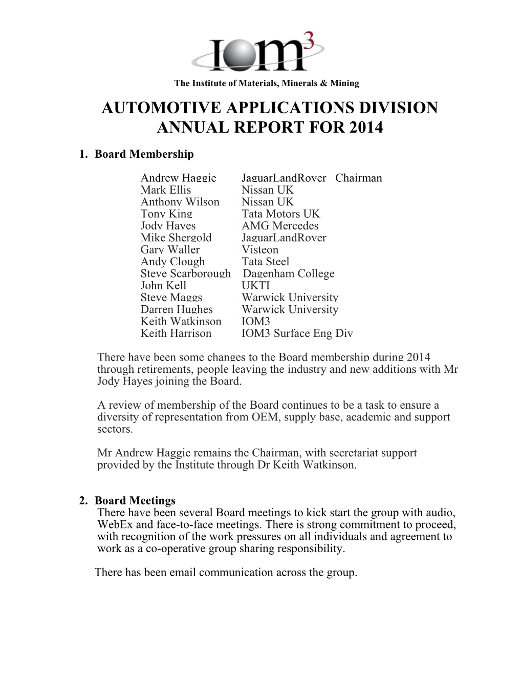 Automotive Applications Division