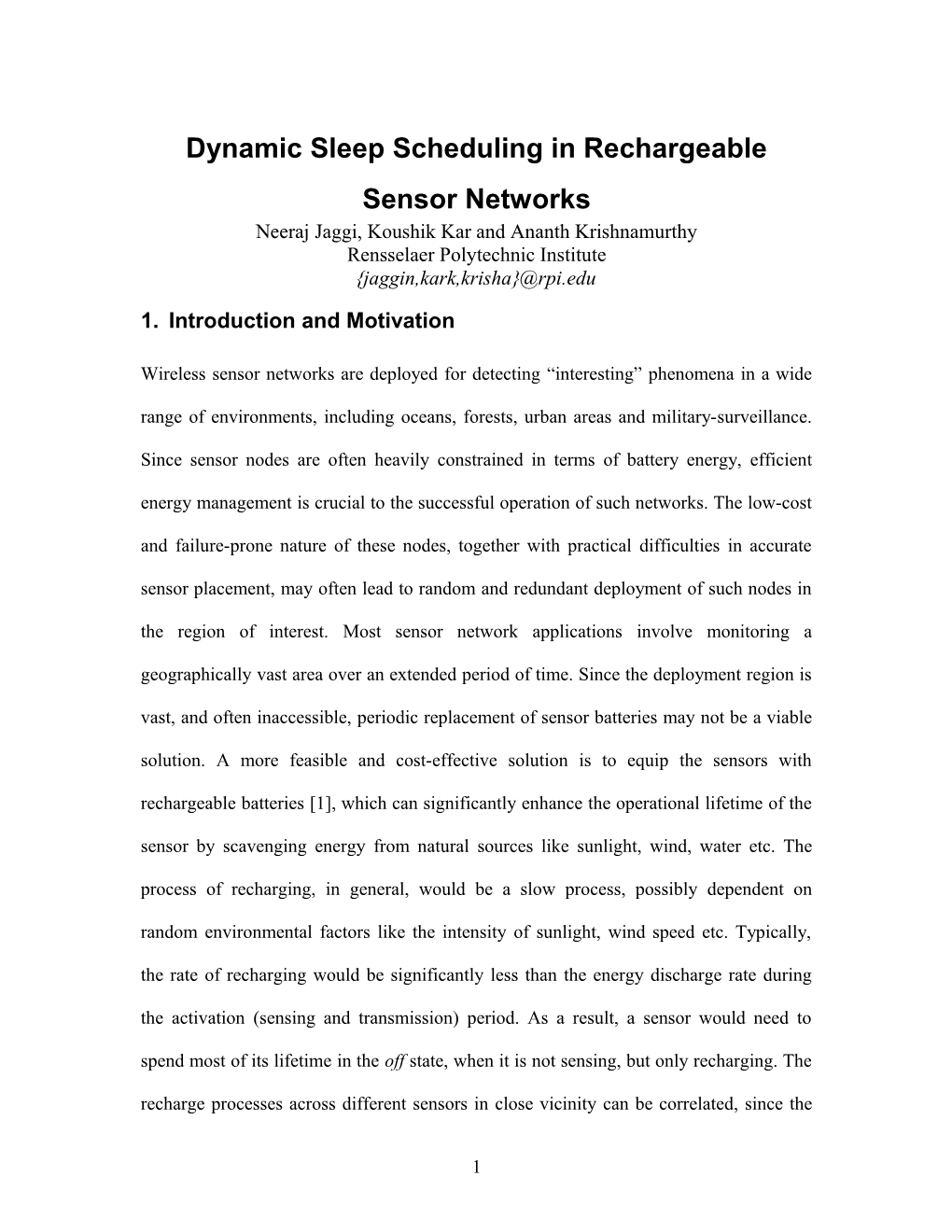 Distributed Sleep Scheduling in Rechargeable Sensor Networks