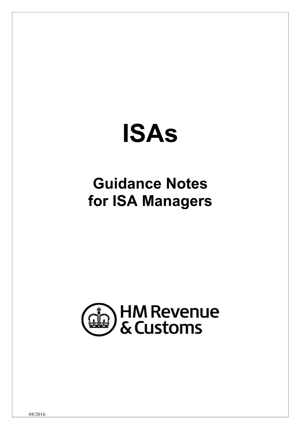 Guidance Notes for Isa Managers