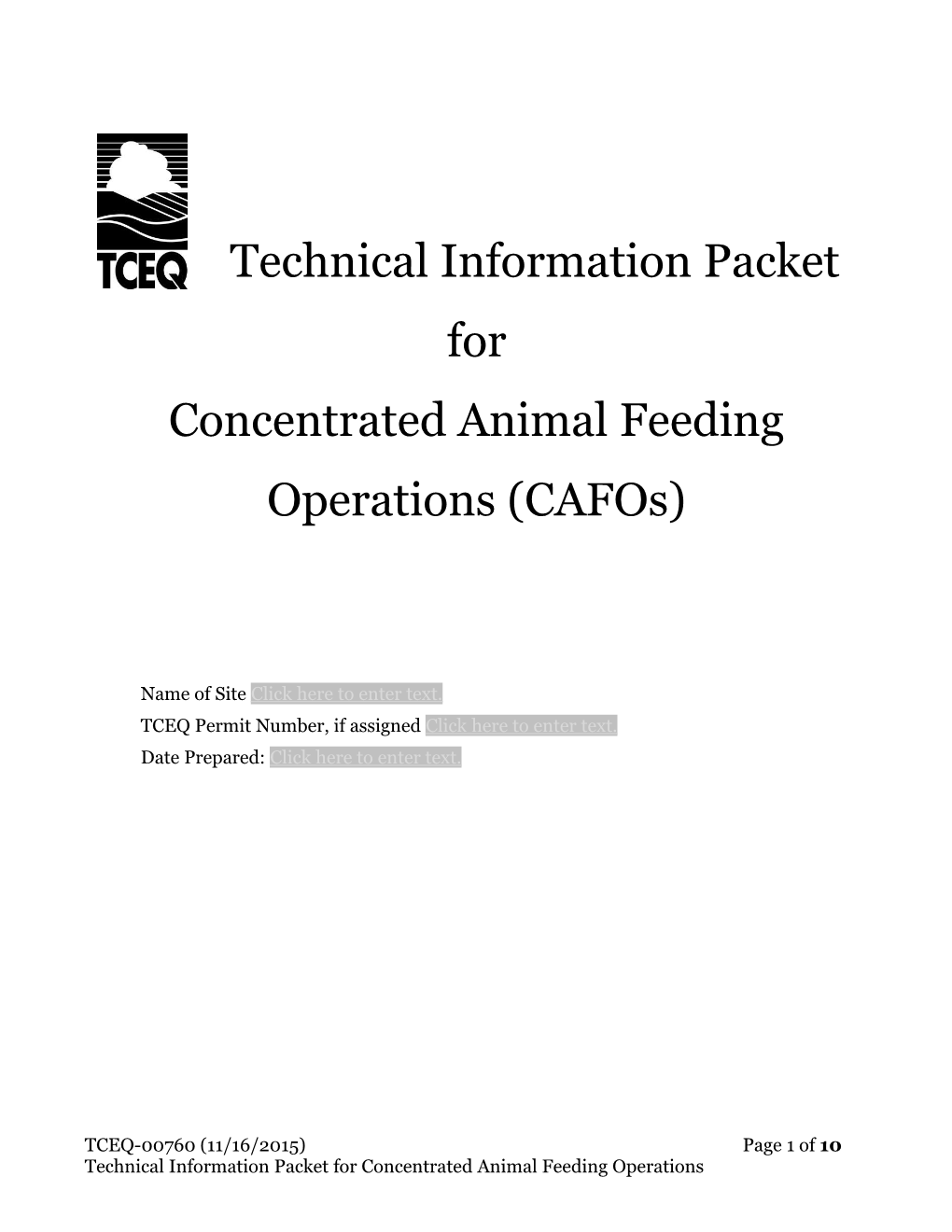 Concentrated Animal Feeding Operations (Cafos)