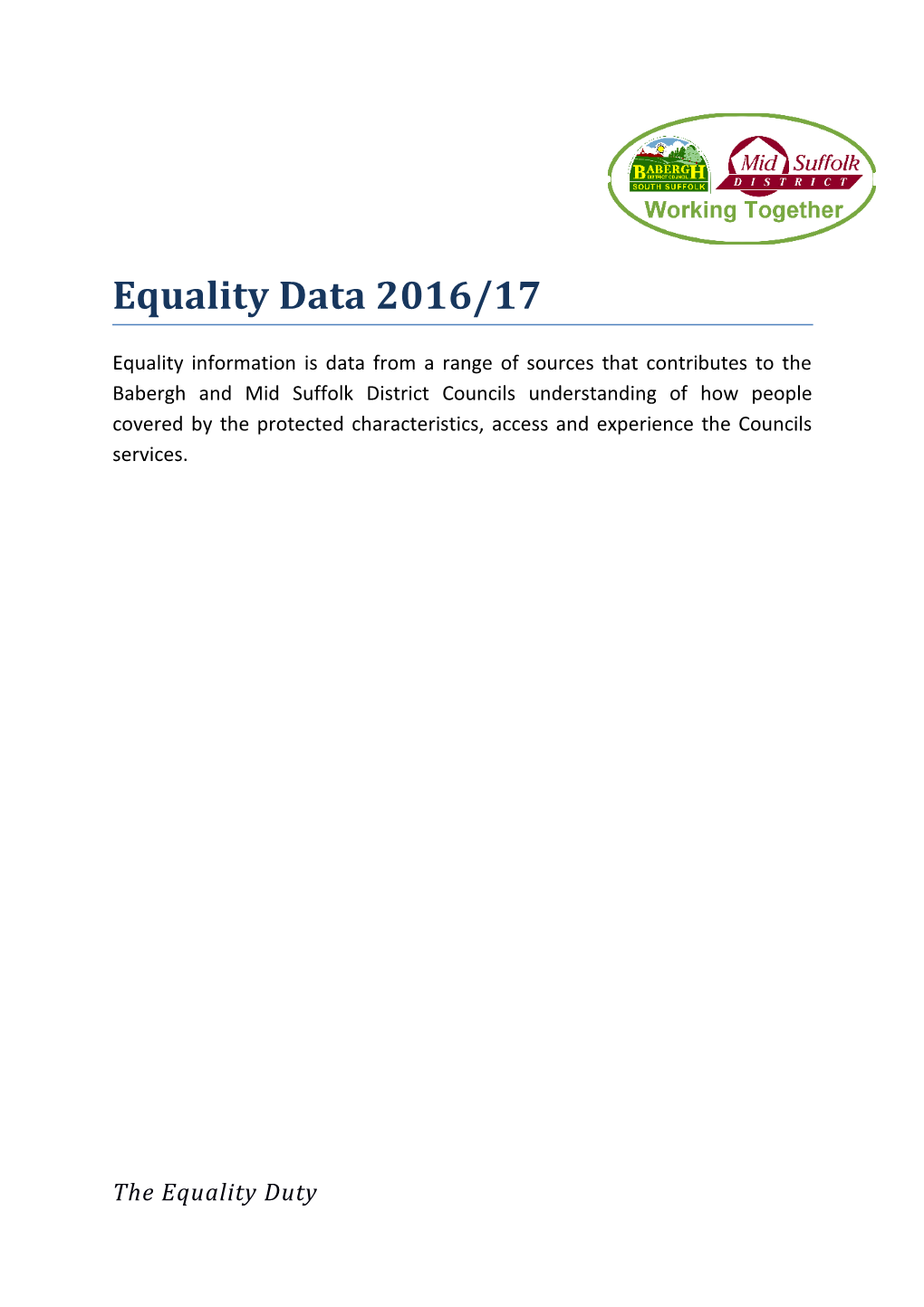Equality Data 2016/17