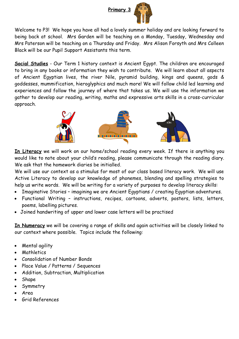 Social Studies - Our Term 1 History Context Isancient Egypt.The Children Are Encouraged