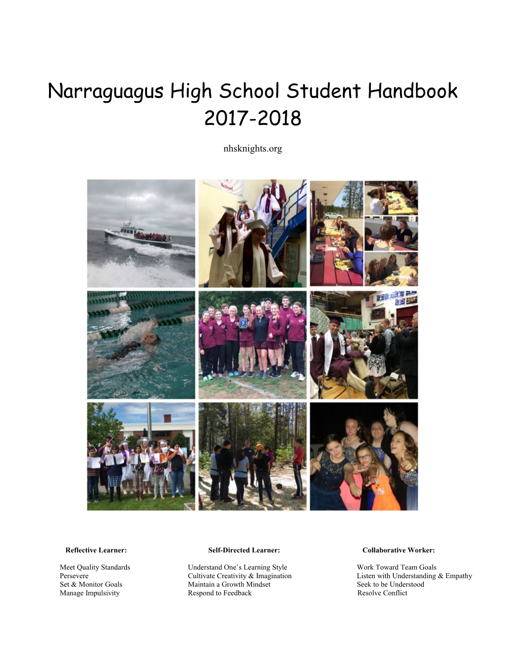 Narraguagus High School Student Handbook