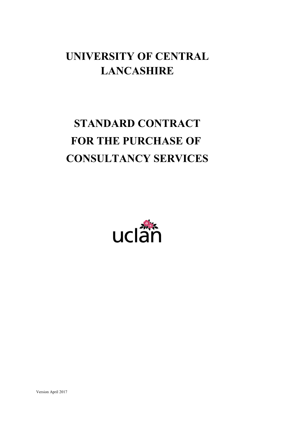 Conditions of Contract for the Purchase of Consultancy
