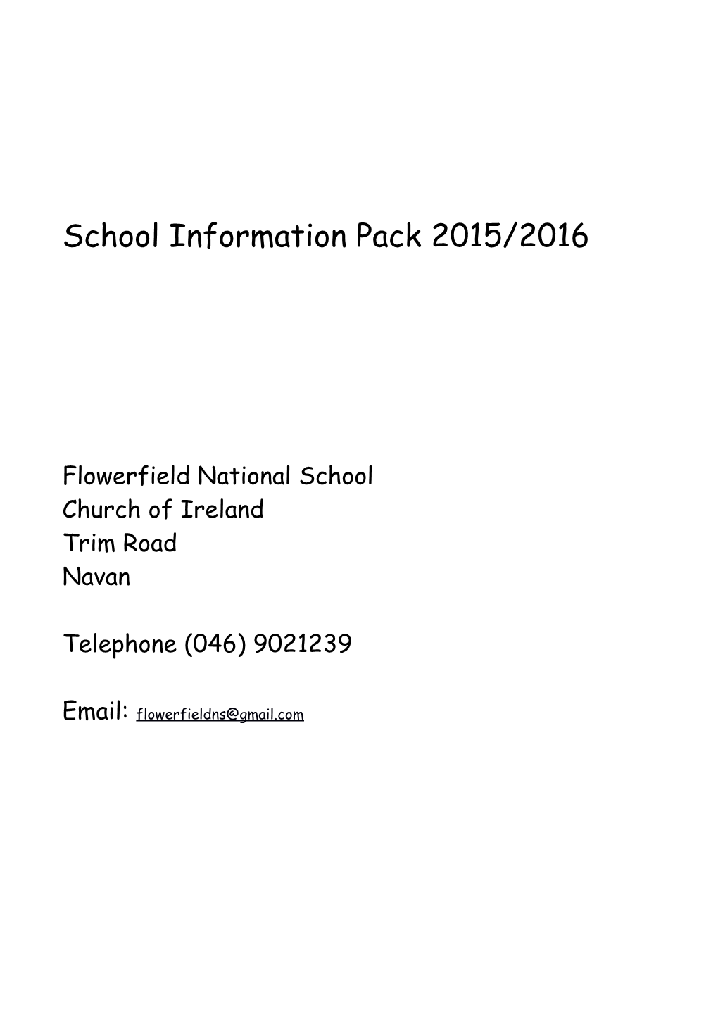 School Information Pack