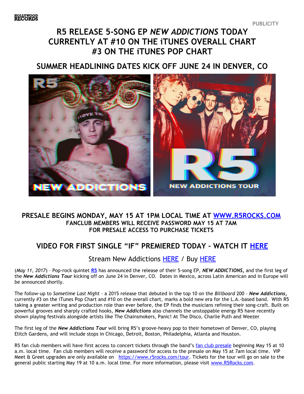 R5 Release 5-Song Ep New Addictionstoday