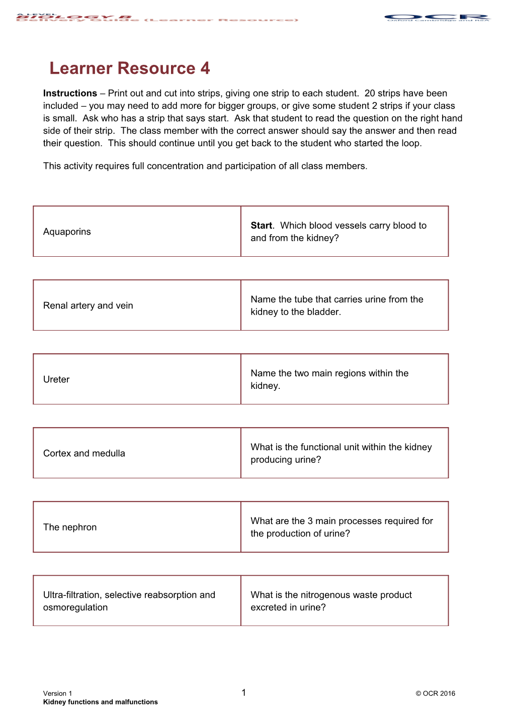 OCR a Level Biology B Learner Resource 4