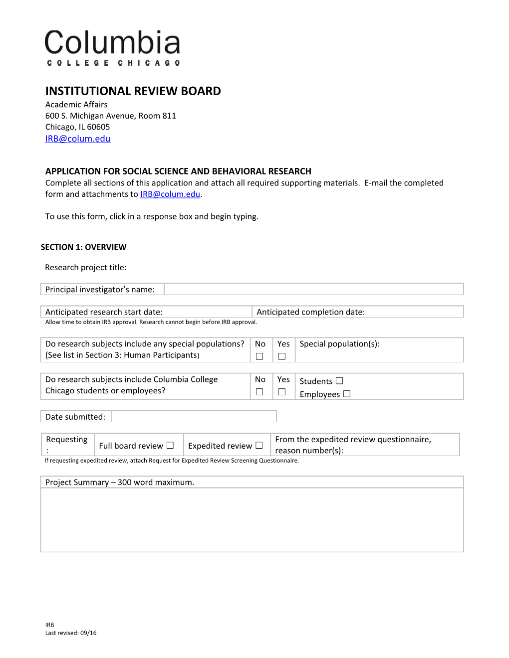 Application for Social Science and Behavioral Research