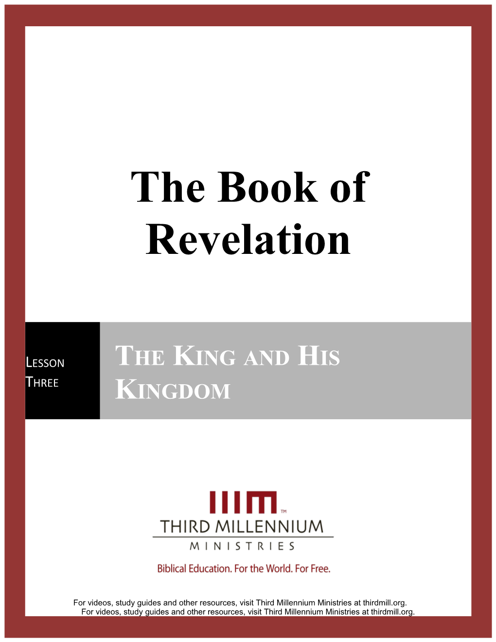 The Book of Revelation, Lesson 3