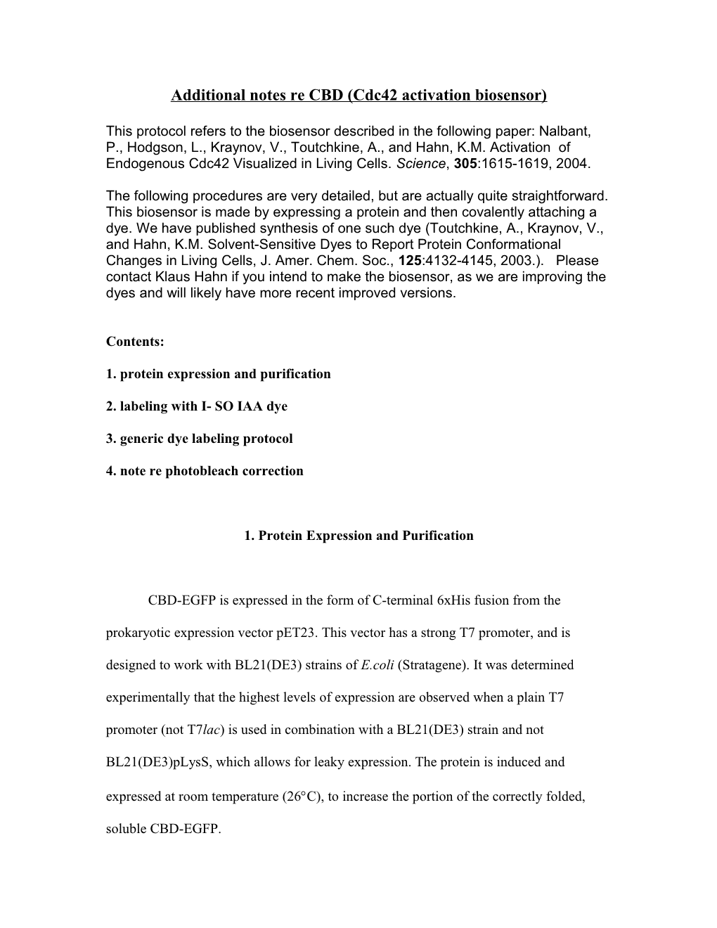 Protein Expression and Purification