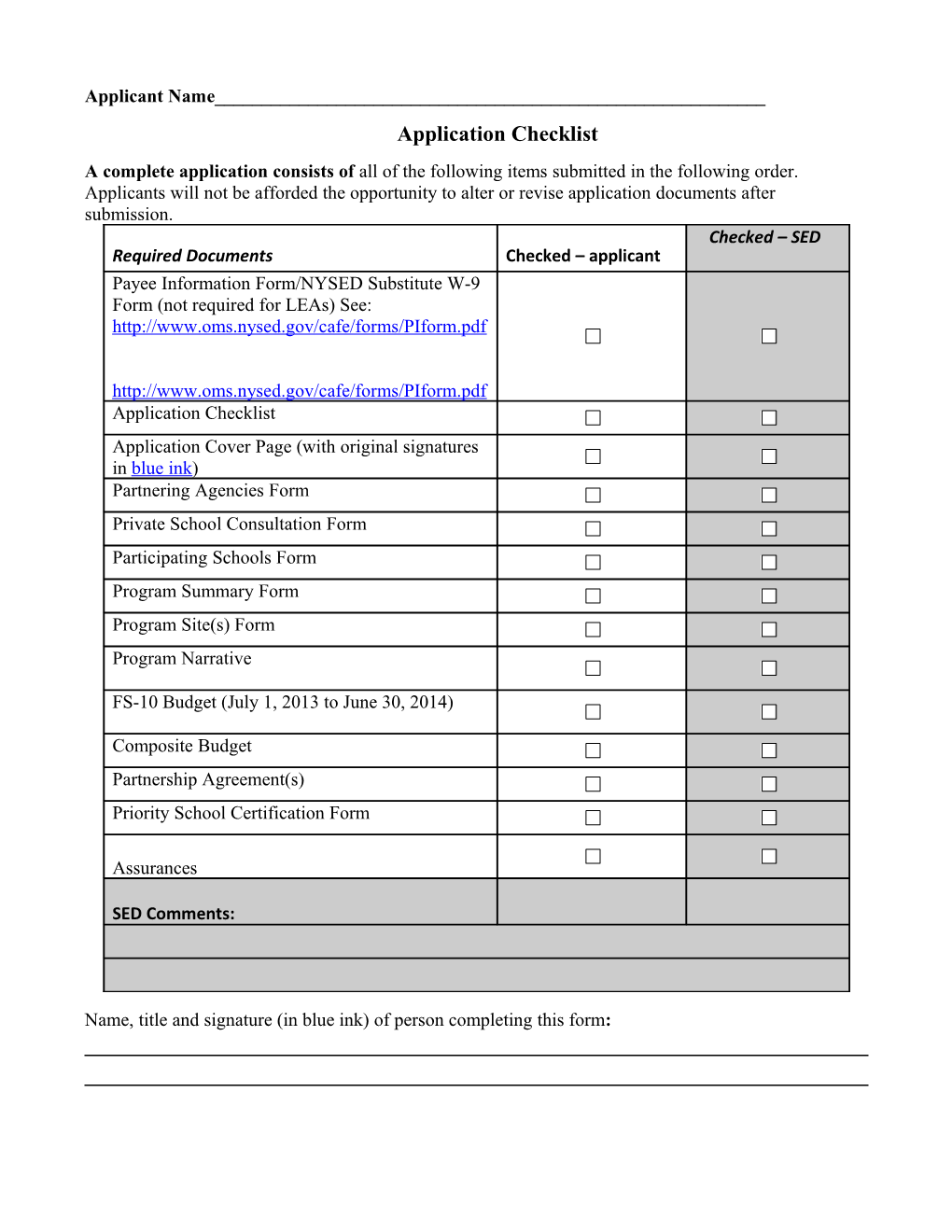 2013-2018 21St Century Community Learning Centers Program Application