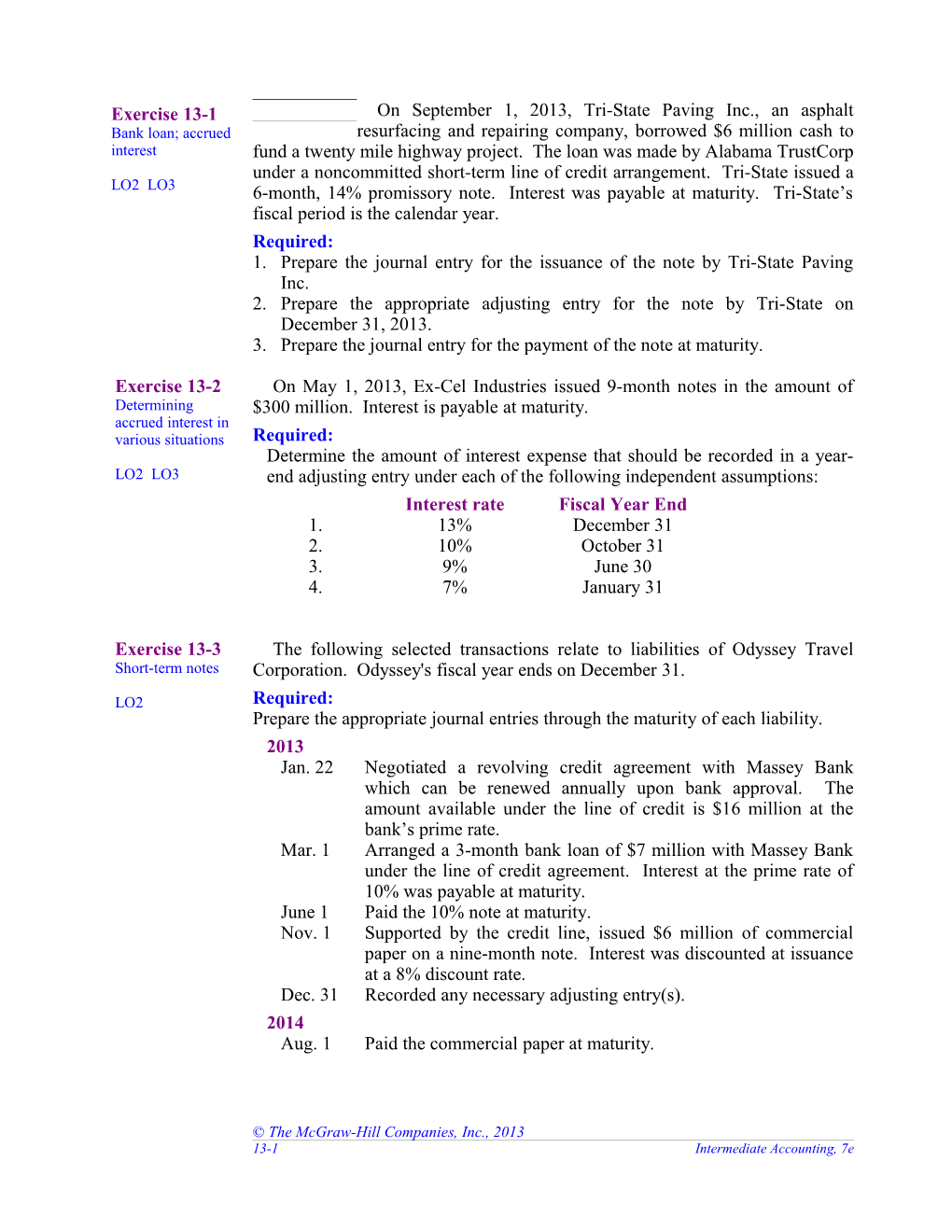 Bank Loan; Accrued Interest