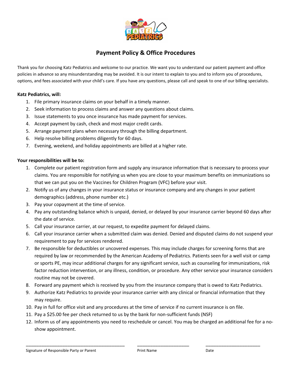 Payment Policy & Office Procedures