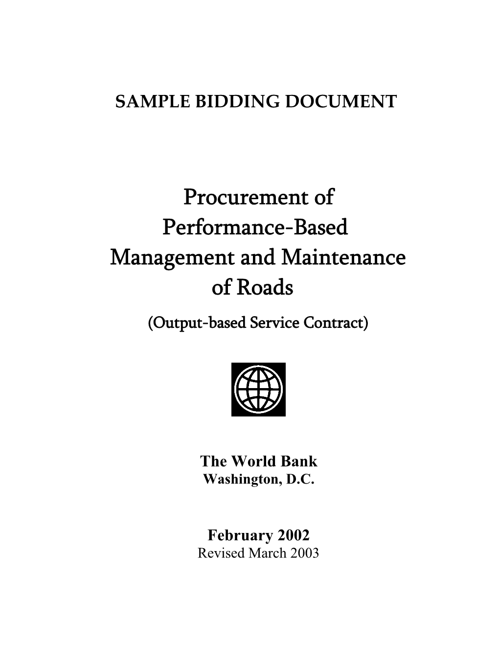 Performance-Based Management and Maintenance of Roads