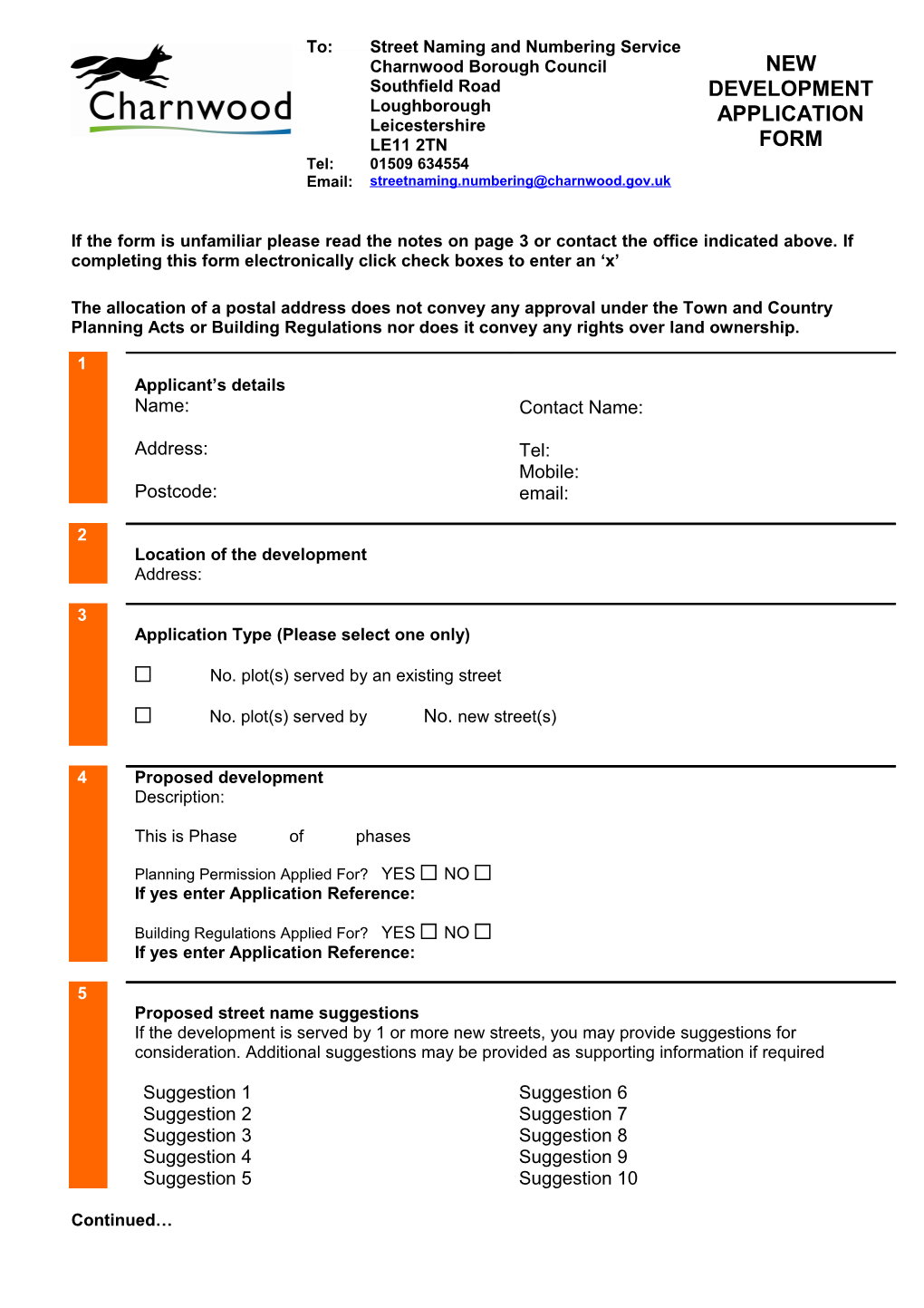 If the Form Is Unfamiliar Please Read the Notes on Page 3 Or Contact the Office Indicated