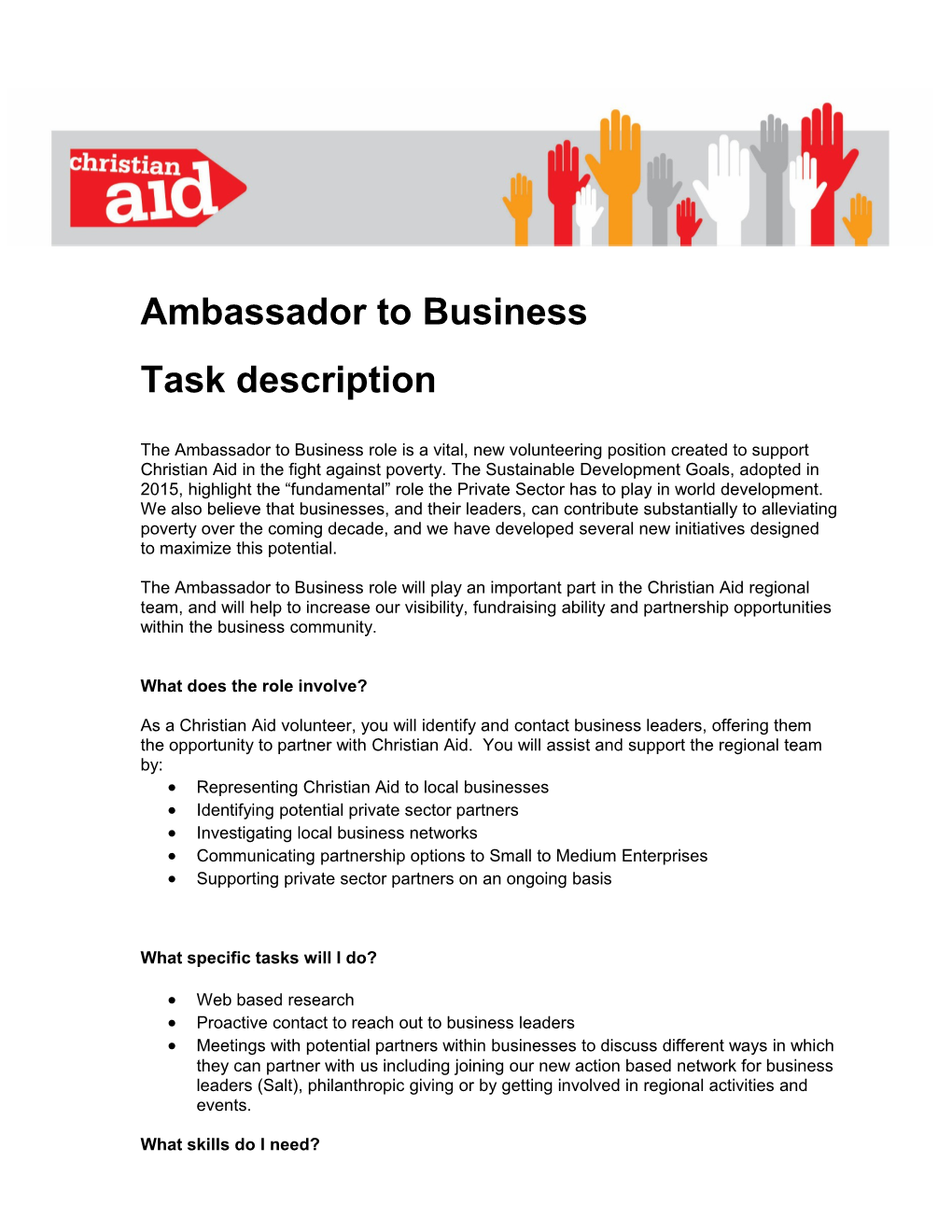 Ambassador to Business