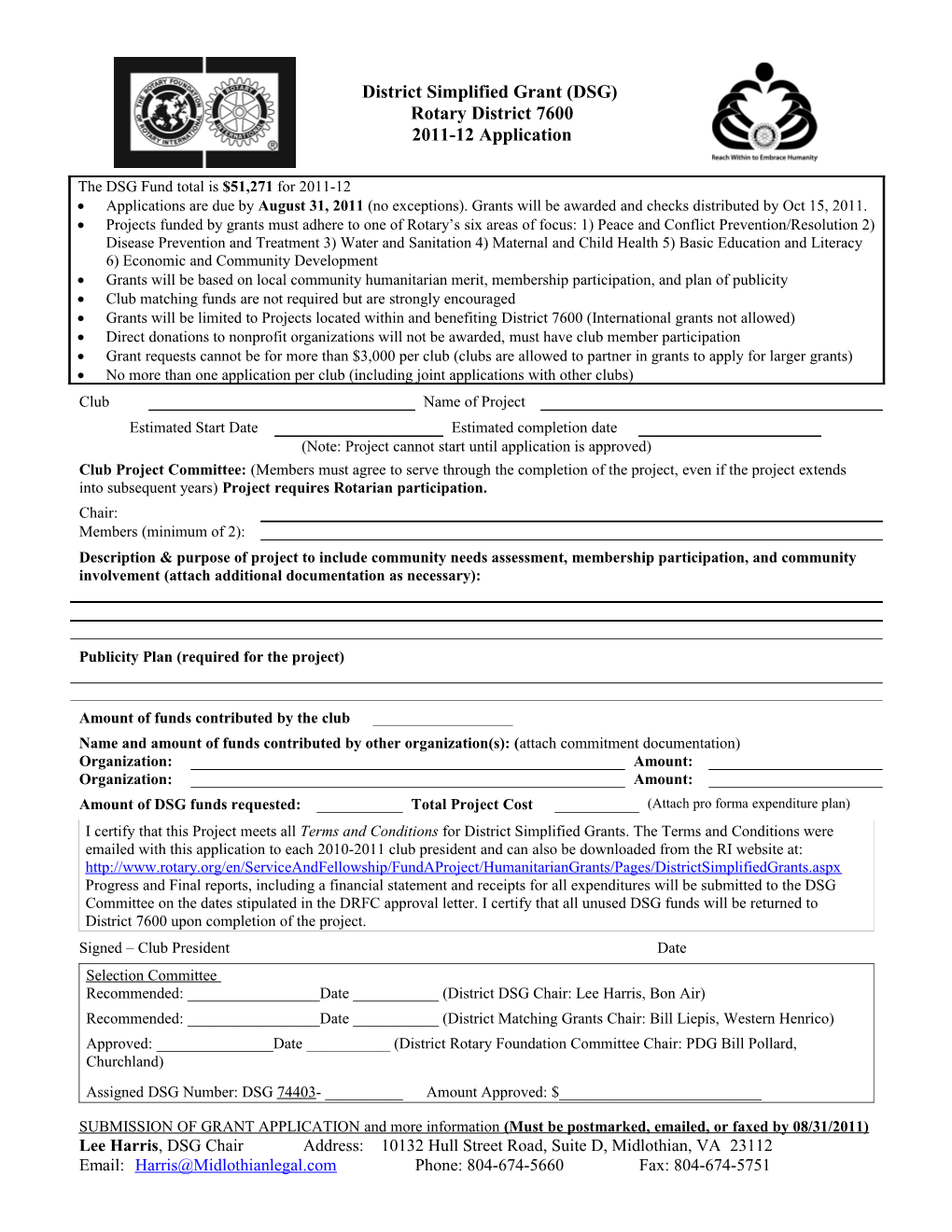 District Simplified Grant (DSG)