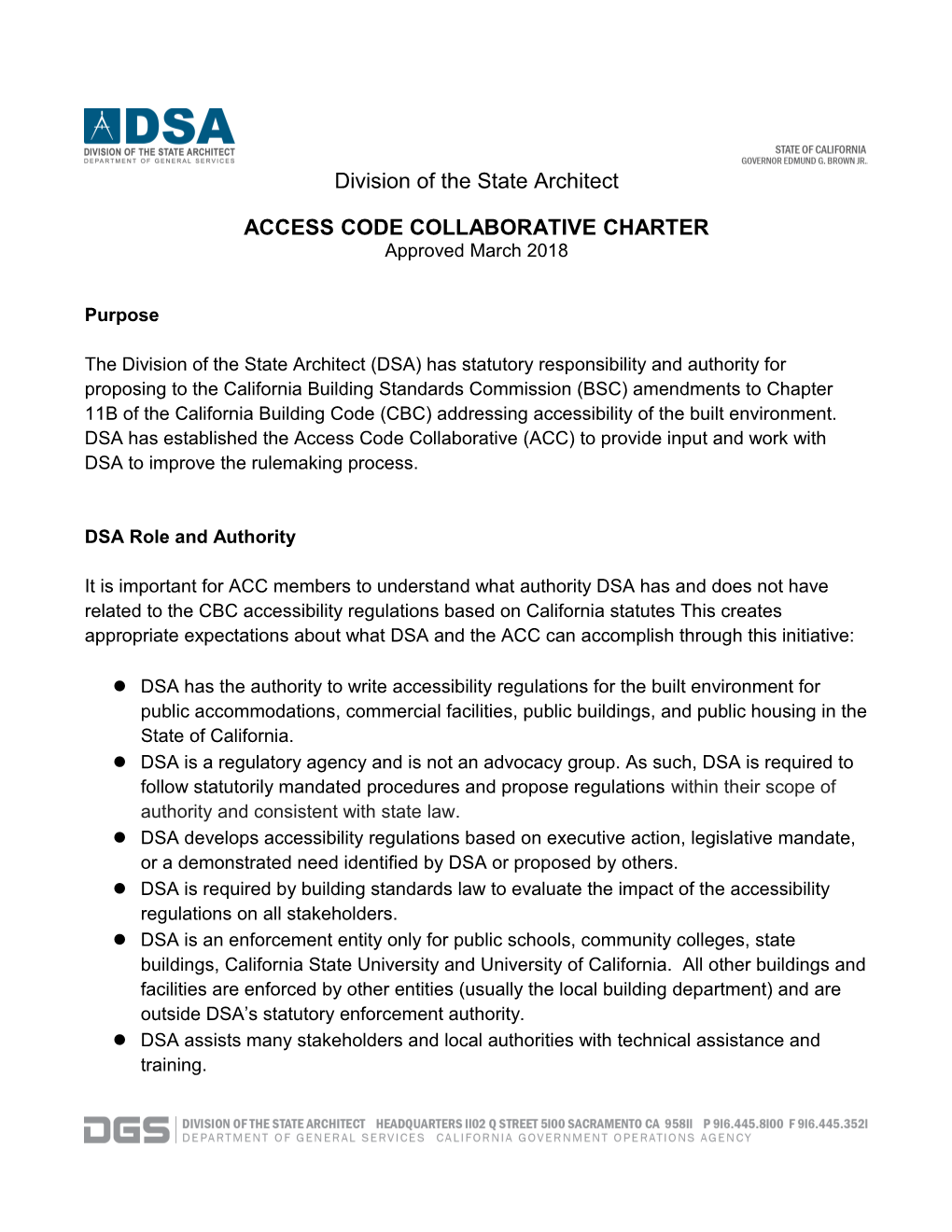 Access Code Collaborative Charter