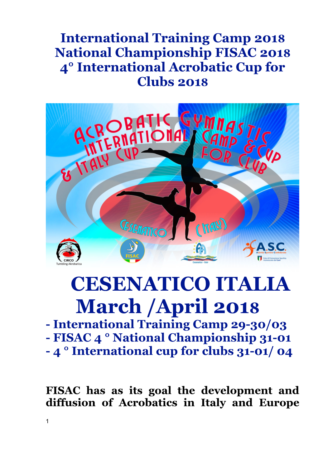 4 International Acrobatic Cup for Clubs 2018