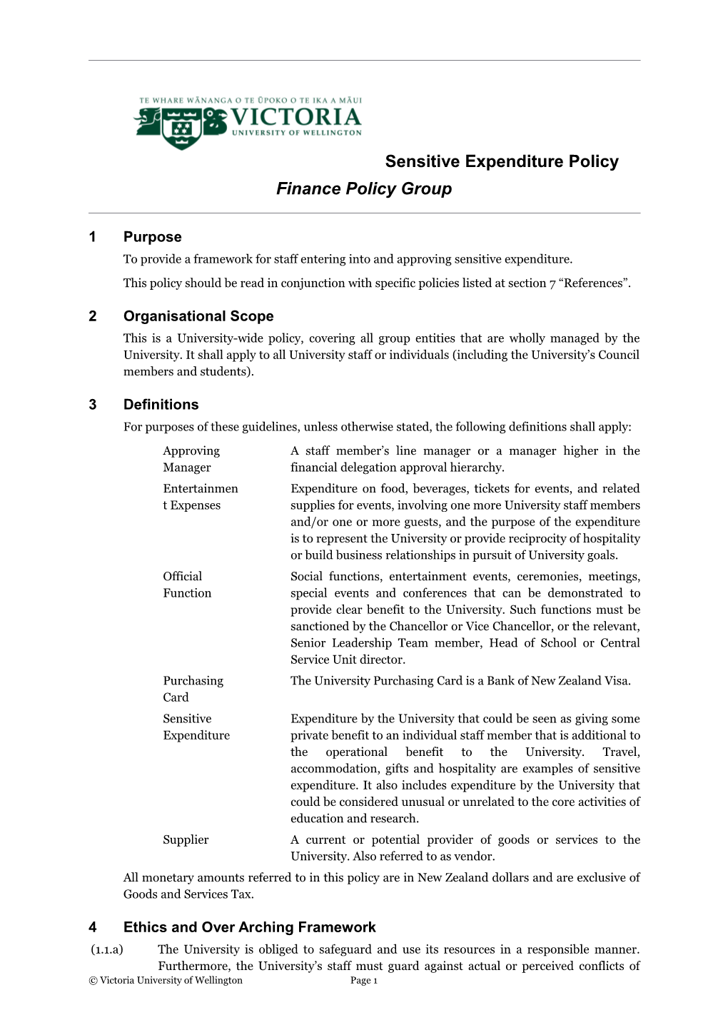 Discretionary Expenditure on Gifts and Events Guidelines