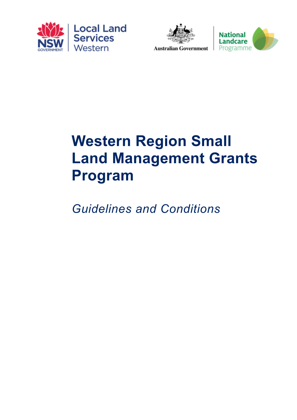 Western Region Small Land Management Grants Program