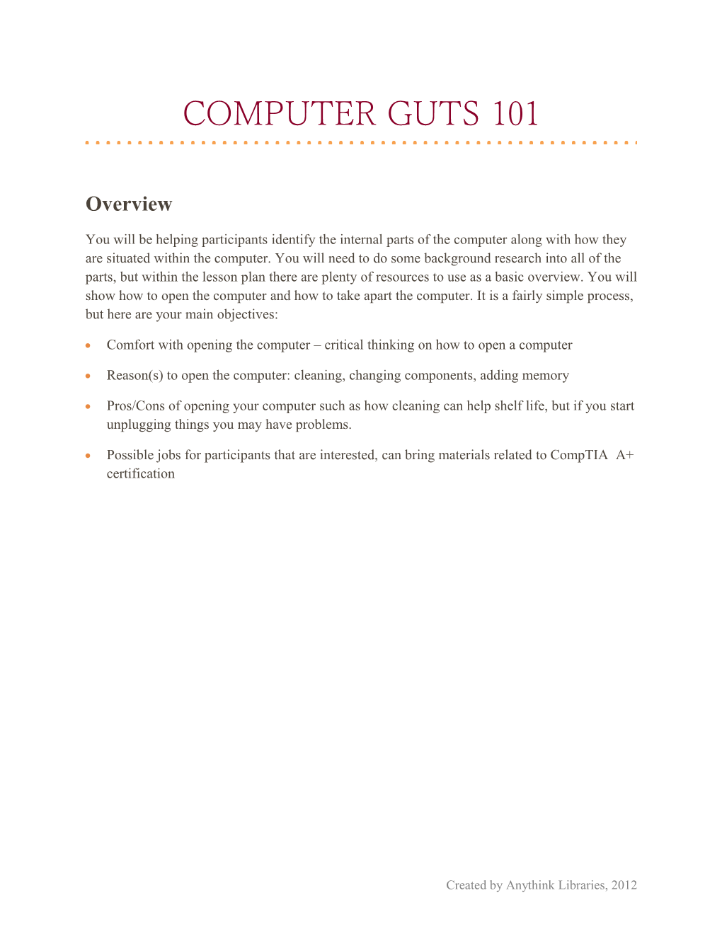 Computer Guts 101