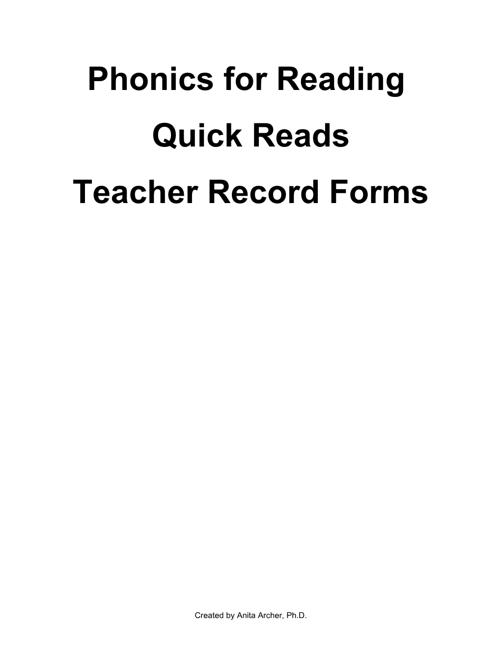 After Lesson 4, Phonics for Reading, Level 1