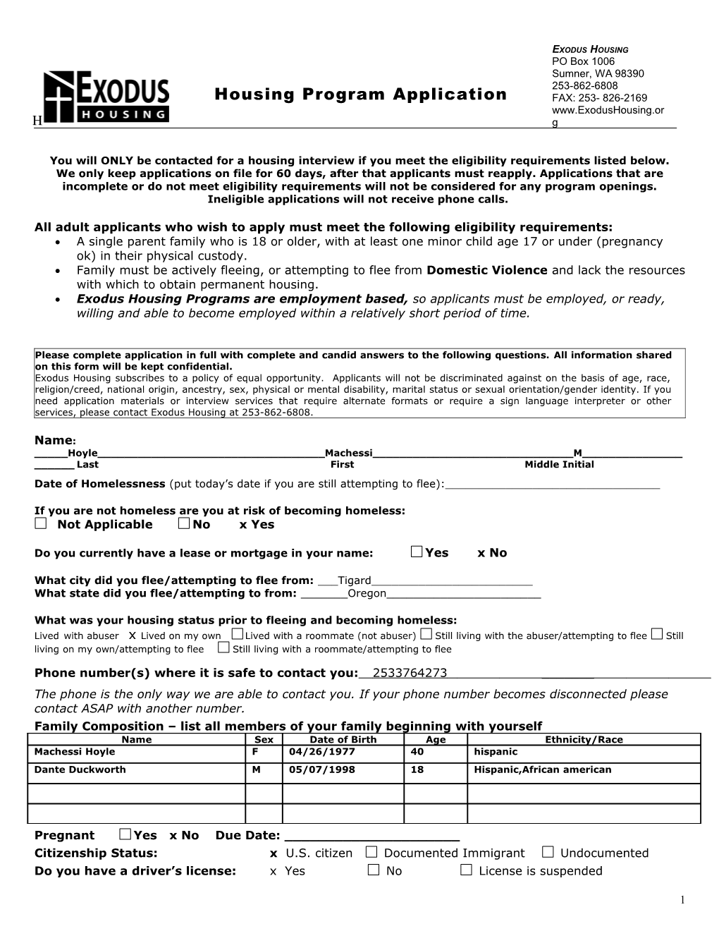 You Will ONLY Be Contacted for a Housing Interview If You Meet the Eligibility Requirements