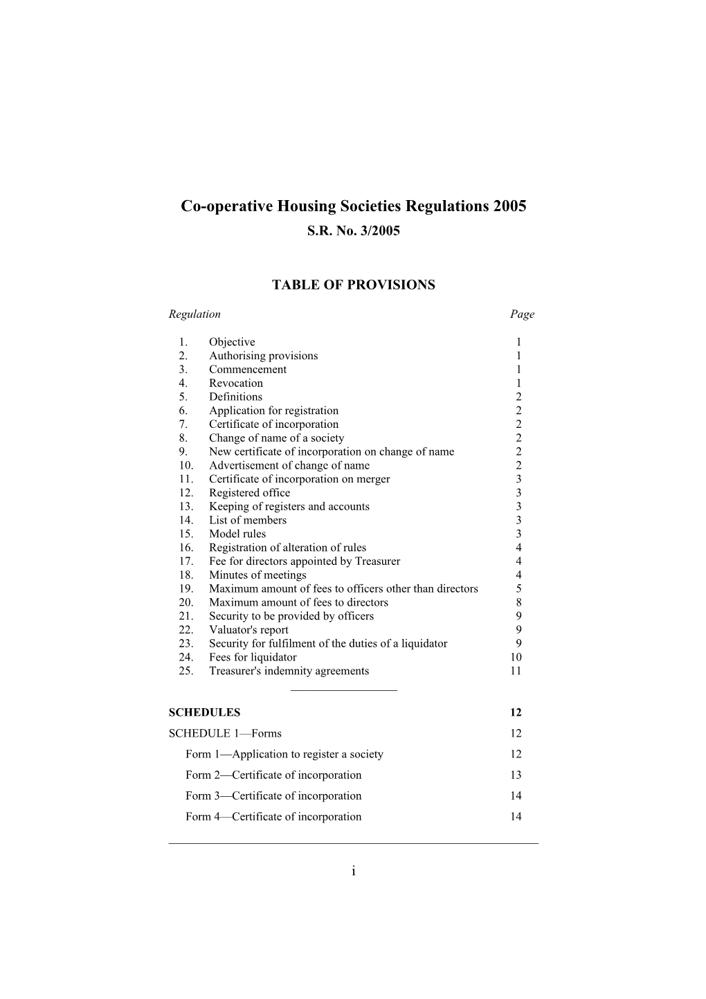 Co-Operative Housing Societies Regulations 2005