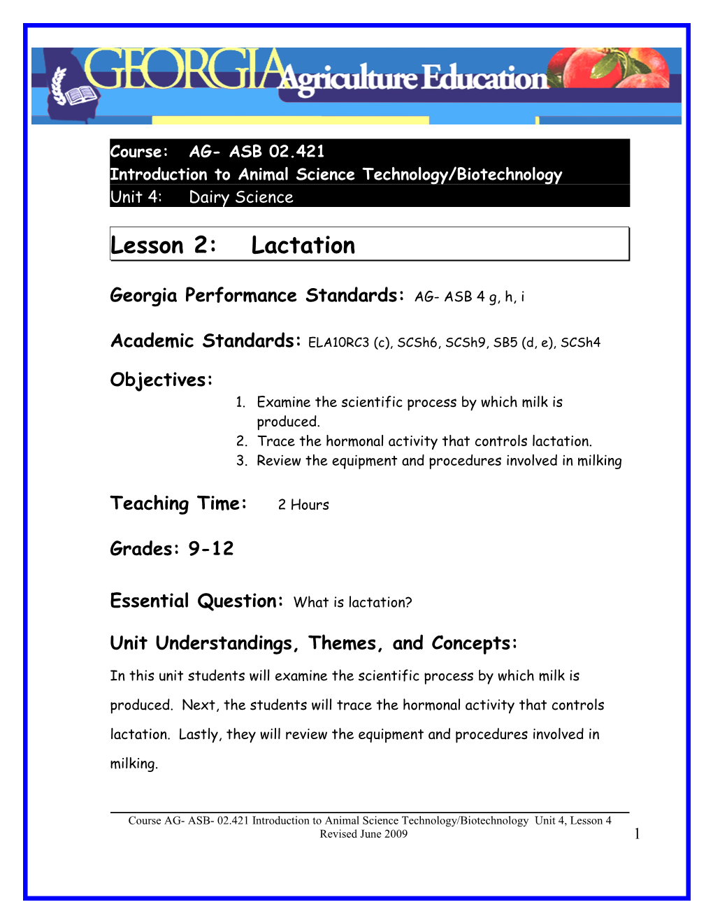 Introduction to Animal Science Technology/Biotechnology