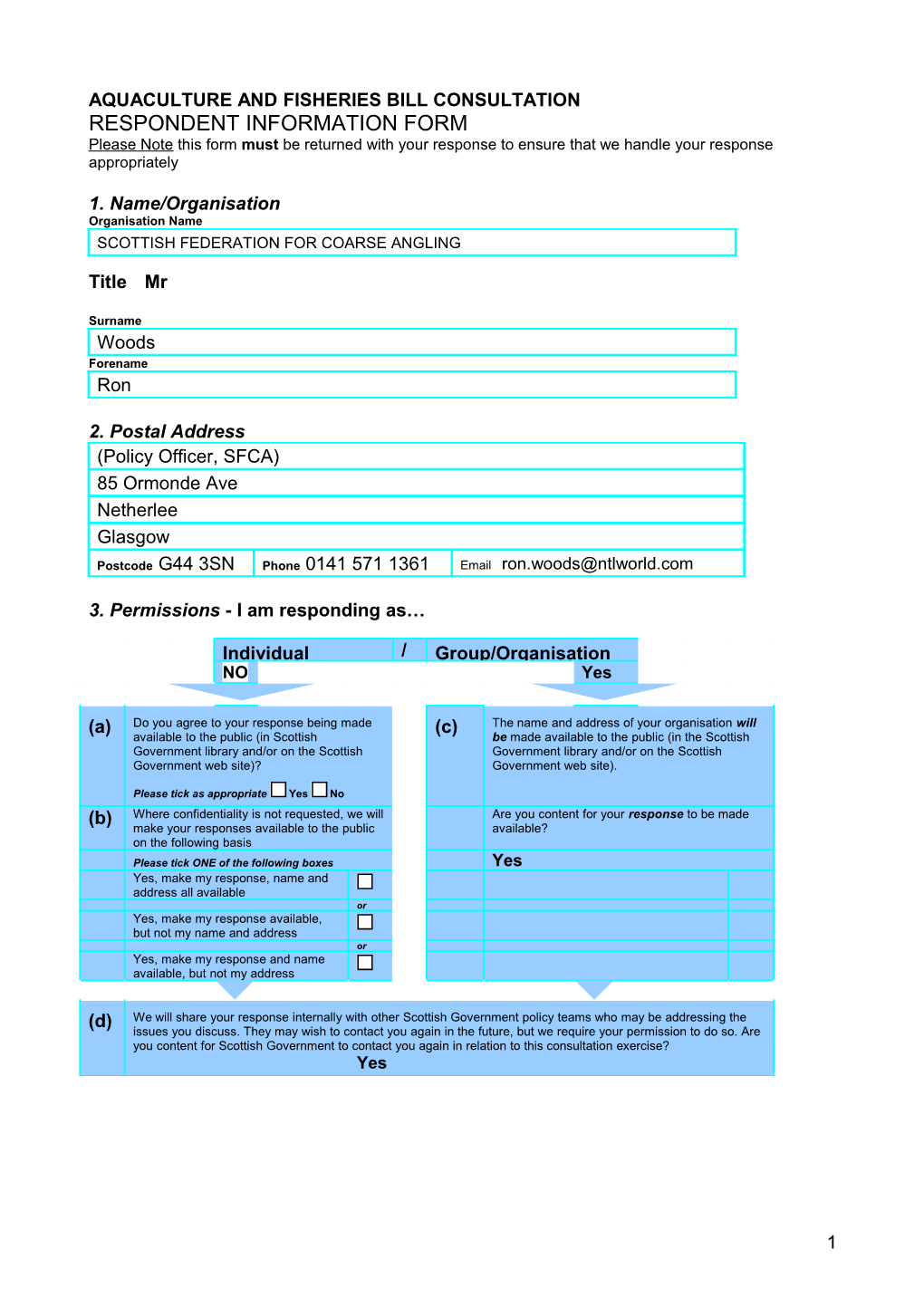 Aquaculture and Fisheries Bill Consultation Document