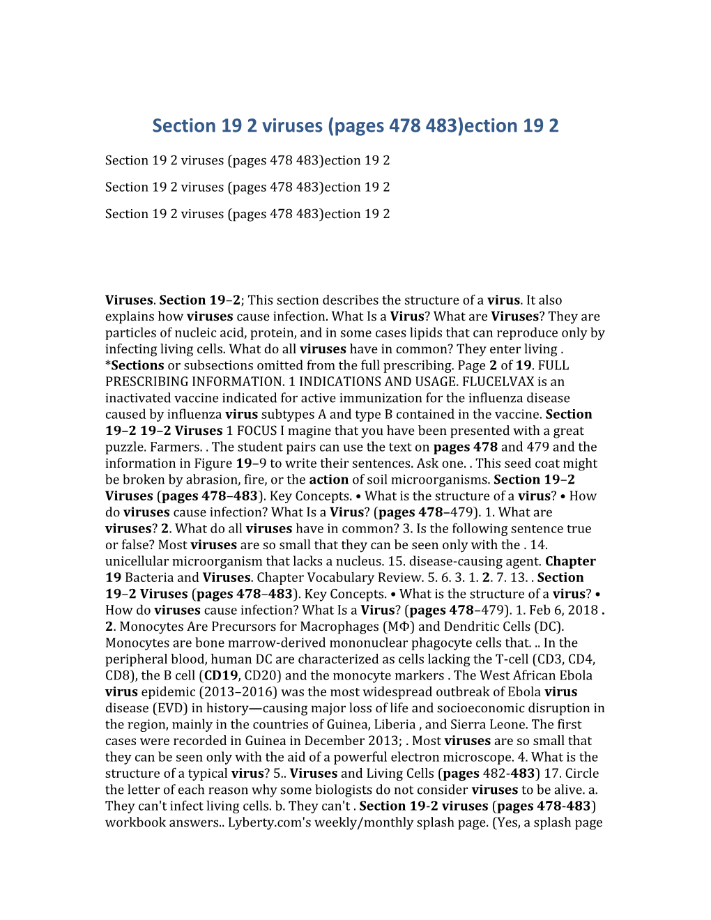 Section 19 2 Viruses (Pages 478 483)Ection 19 2