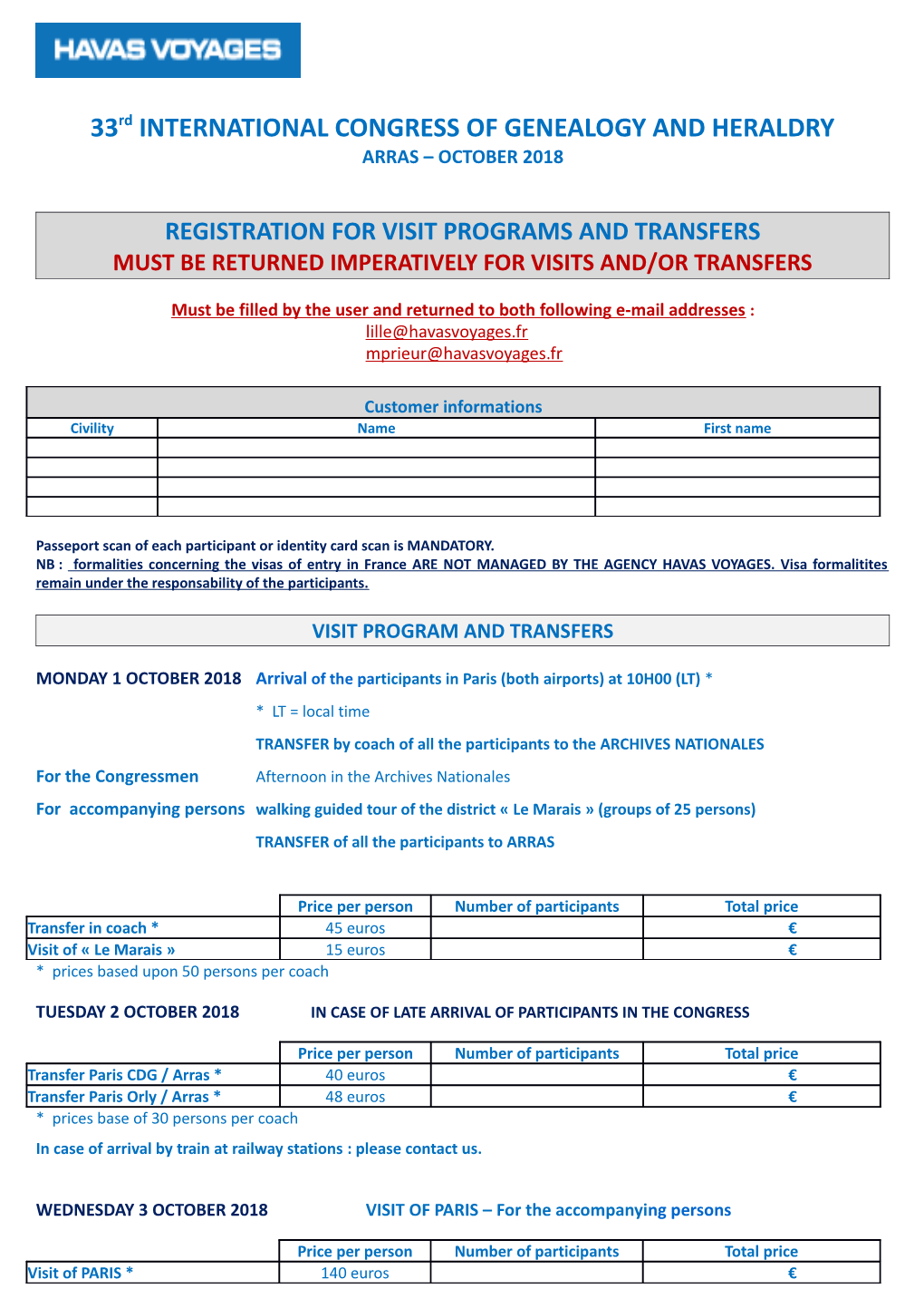 33Rd INTERNATIONAL CONGRESS of GENEALOGY and HERALDRY