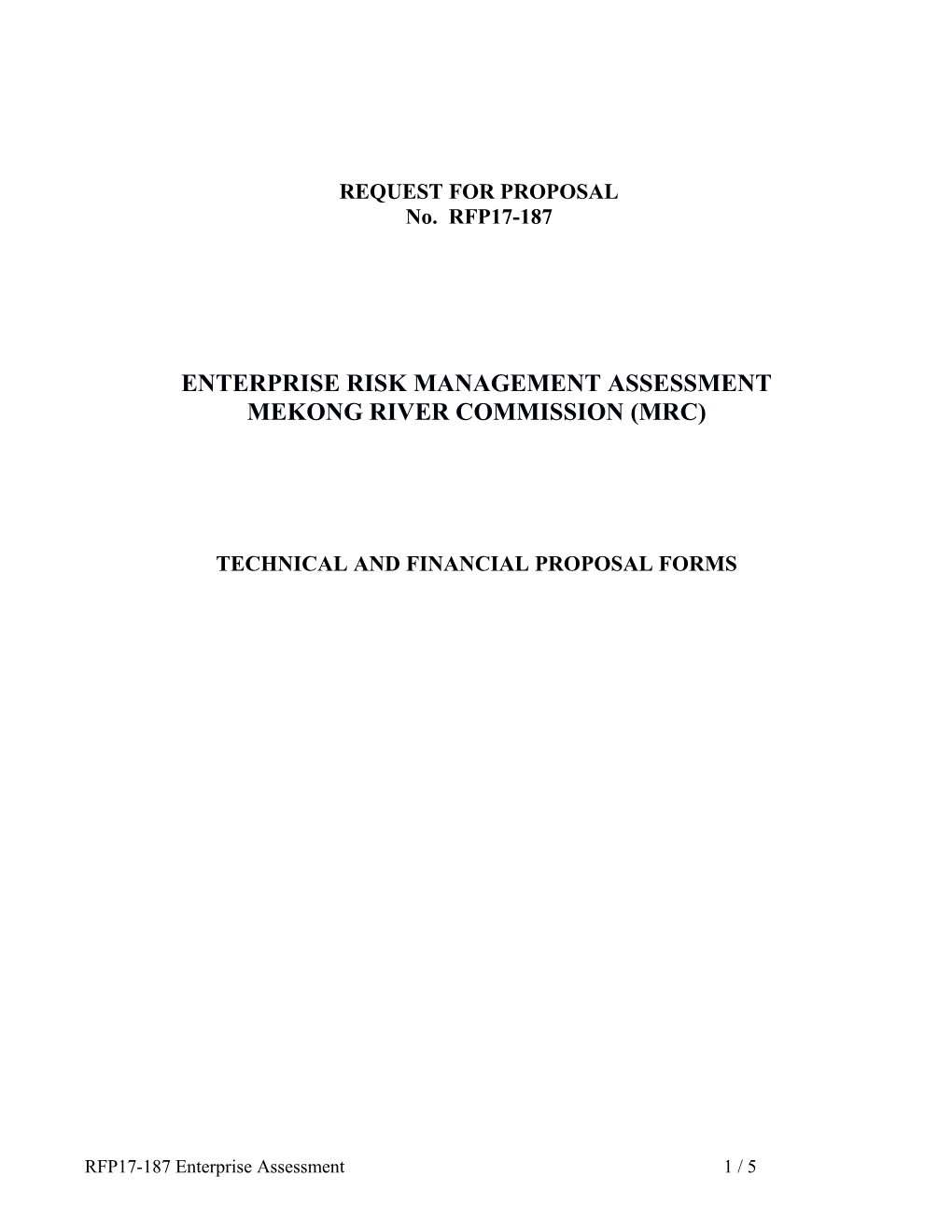 Enterprise Risk Management Assessment