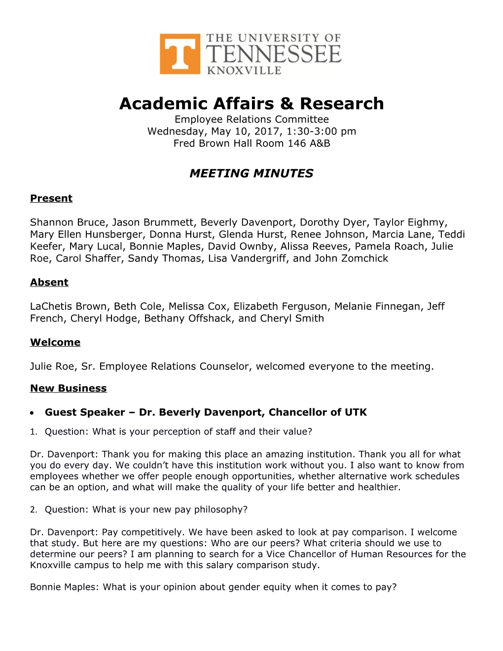 Academic Affairs & Research