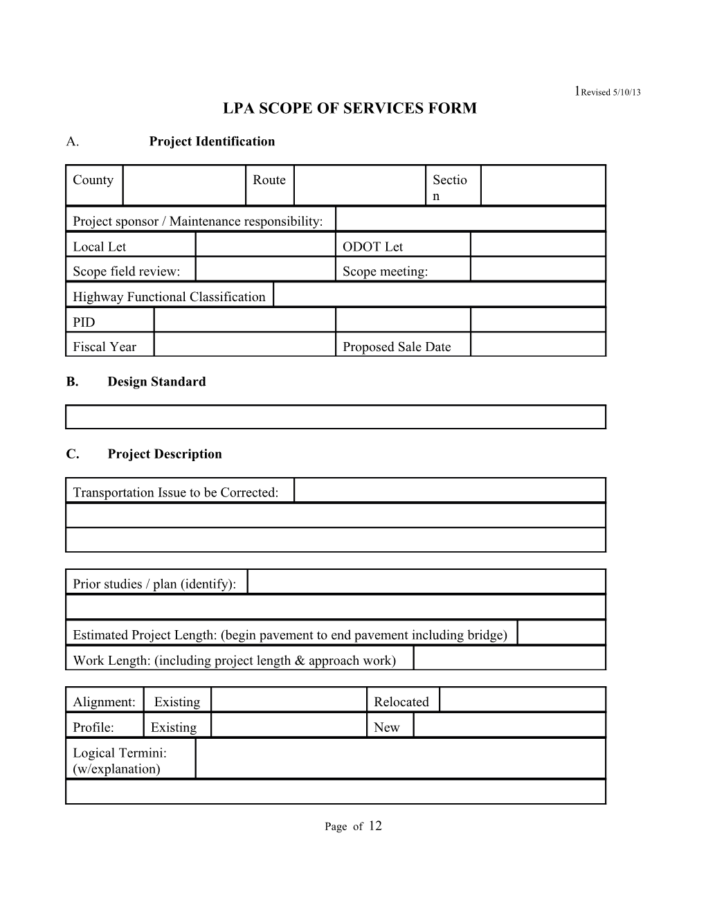 Lpa Scope of Services Form