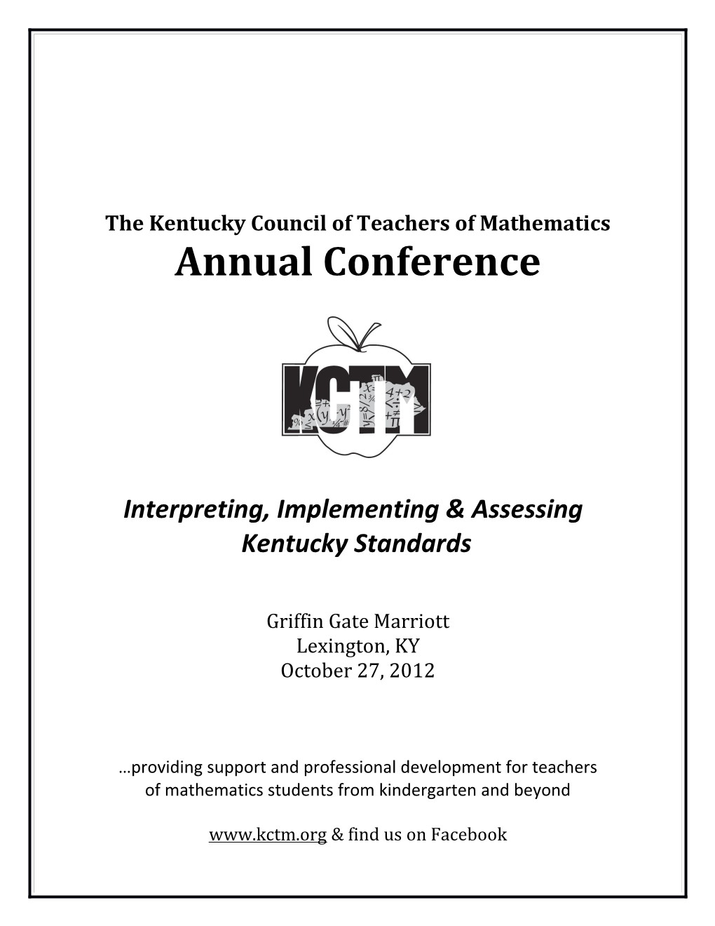 The Kentucky Council of Teachers of Mathematics