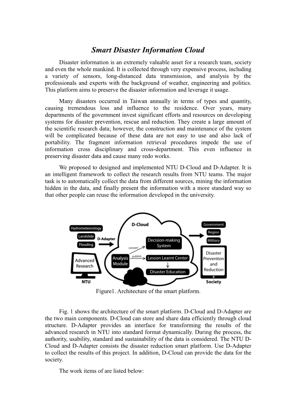 Smart Disaster Information Cloud