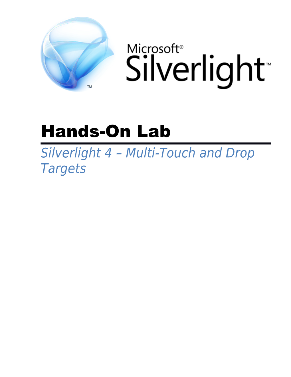 Multi Touch in Silverlight Lab