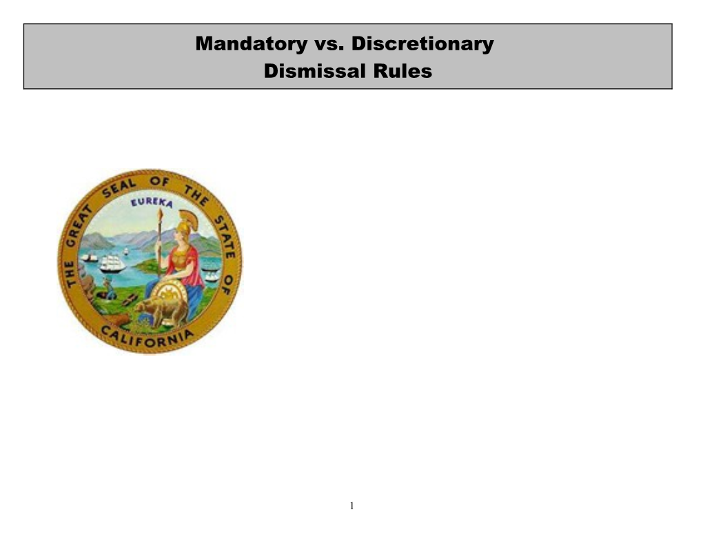 Mandatory Vs. Discretionary