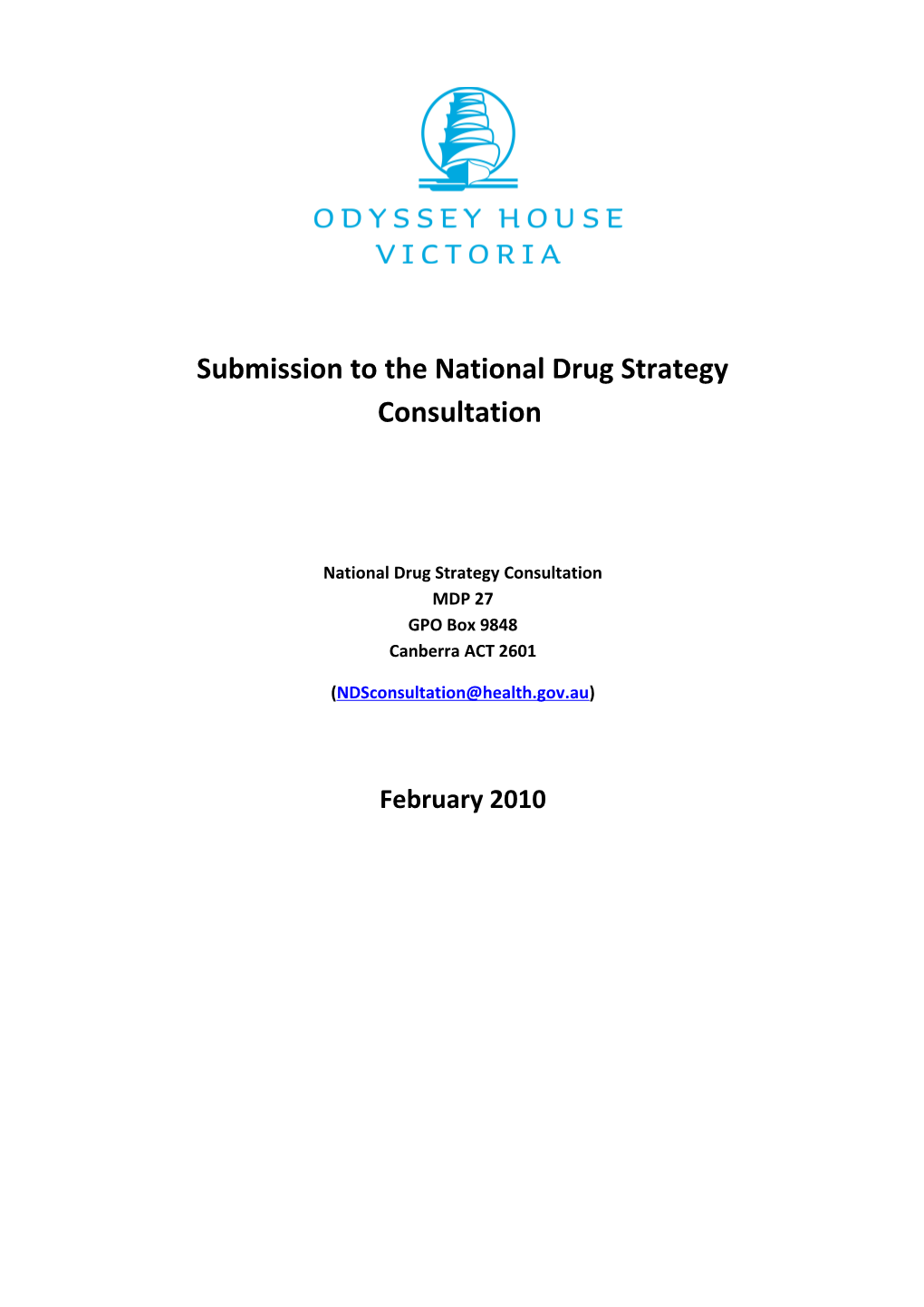 Submission to the National Drug Strategy Consultation