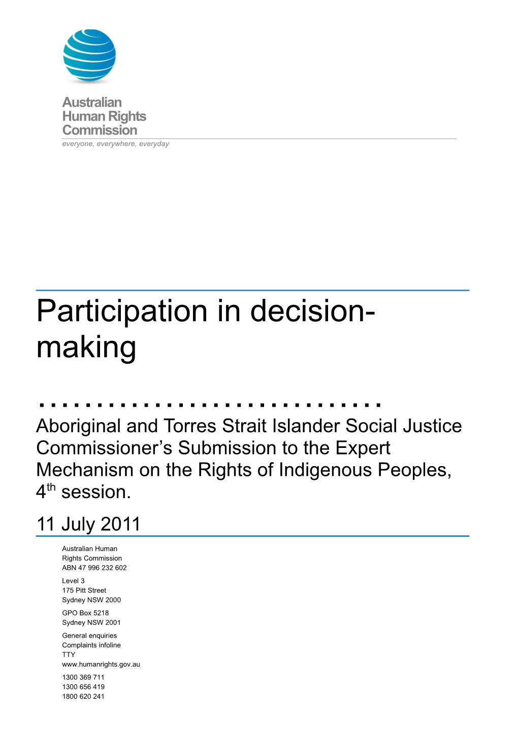 Aboriginal and Torres Strait Islander Social Justice Commissioner