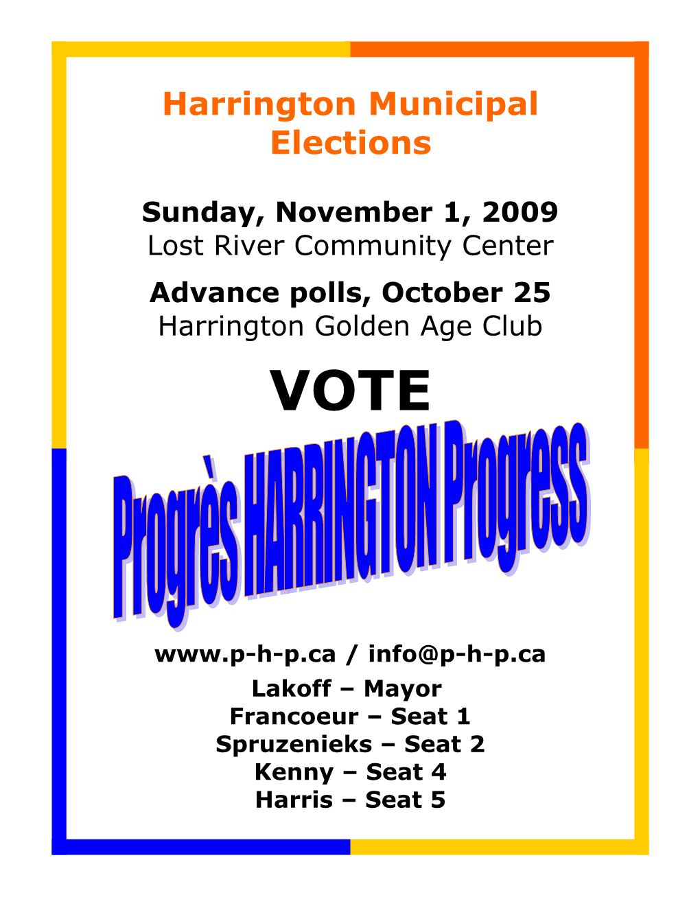 Harrington Municipal Elections