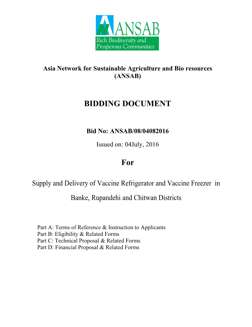 Asia Network for Sustainable Agriculture and Bio Resources (ANSAB)