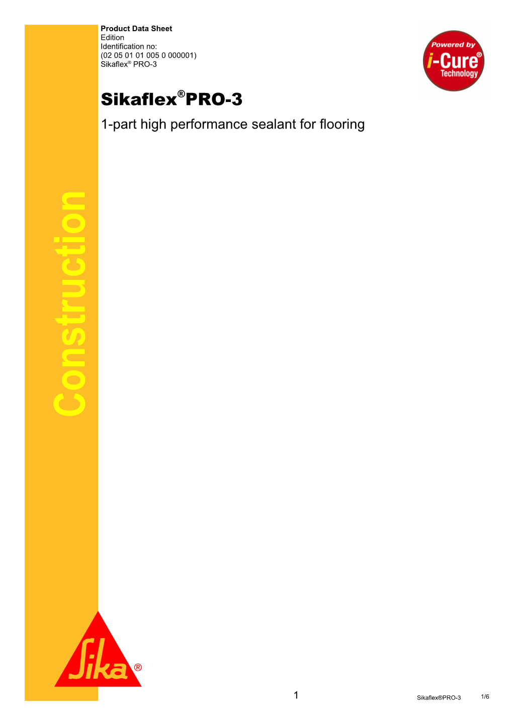 1-Part High Performance Sealant for Flooring