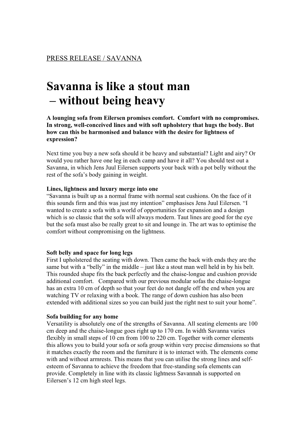 Savanna Is Like a Stout Man