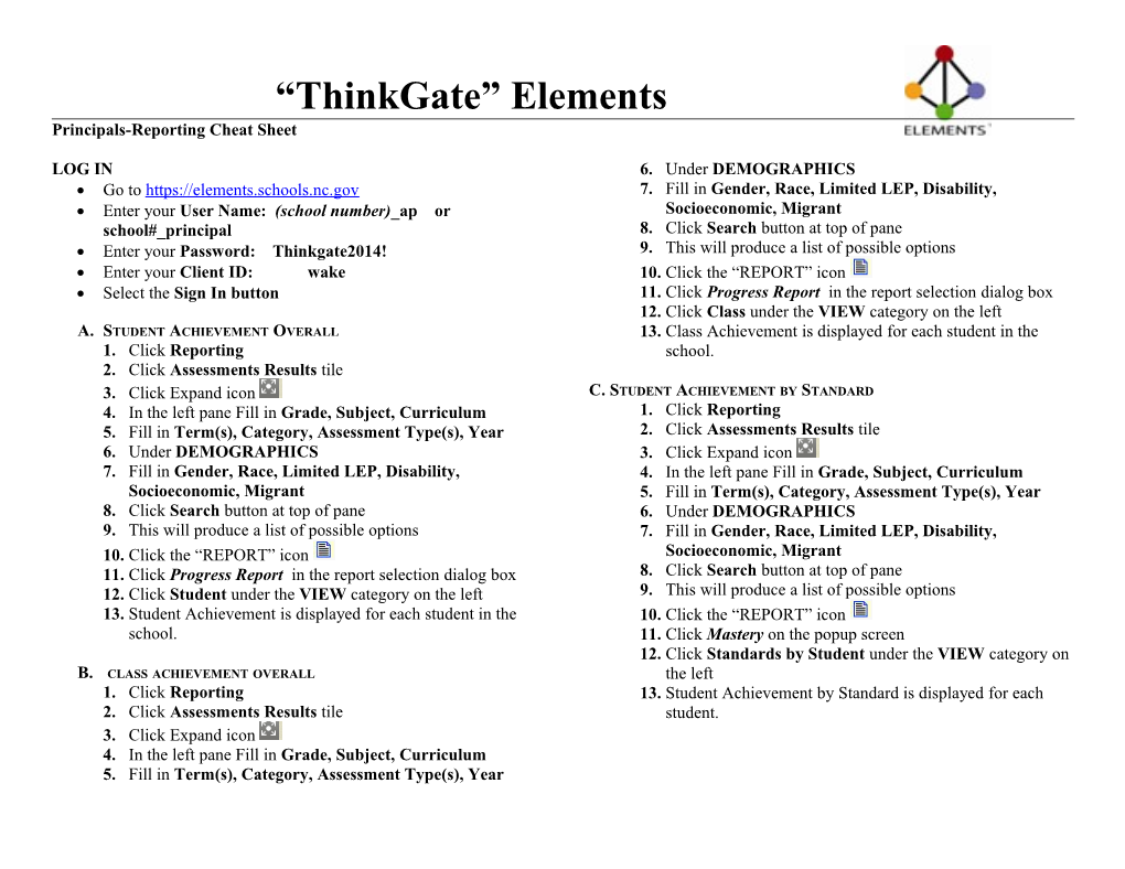 Principals-Reporting Cheat Sheet