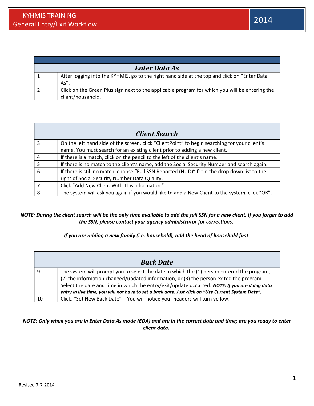 If You Are Adding a New Family (I.E. Household), Add the Head of Household First