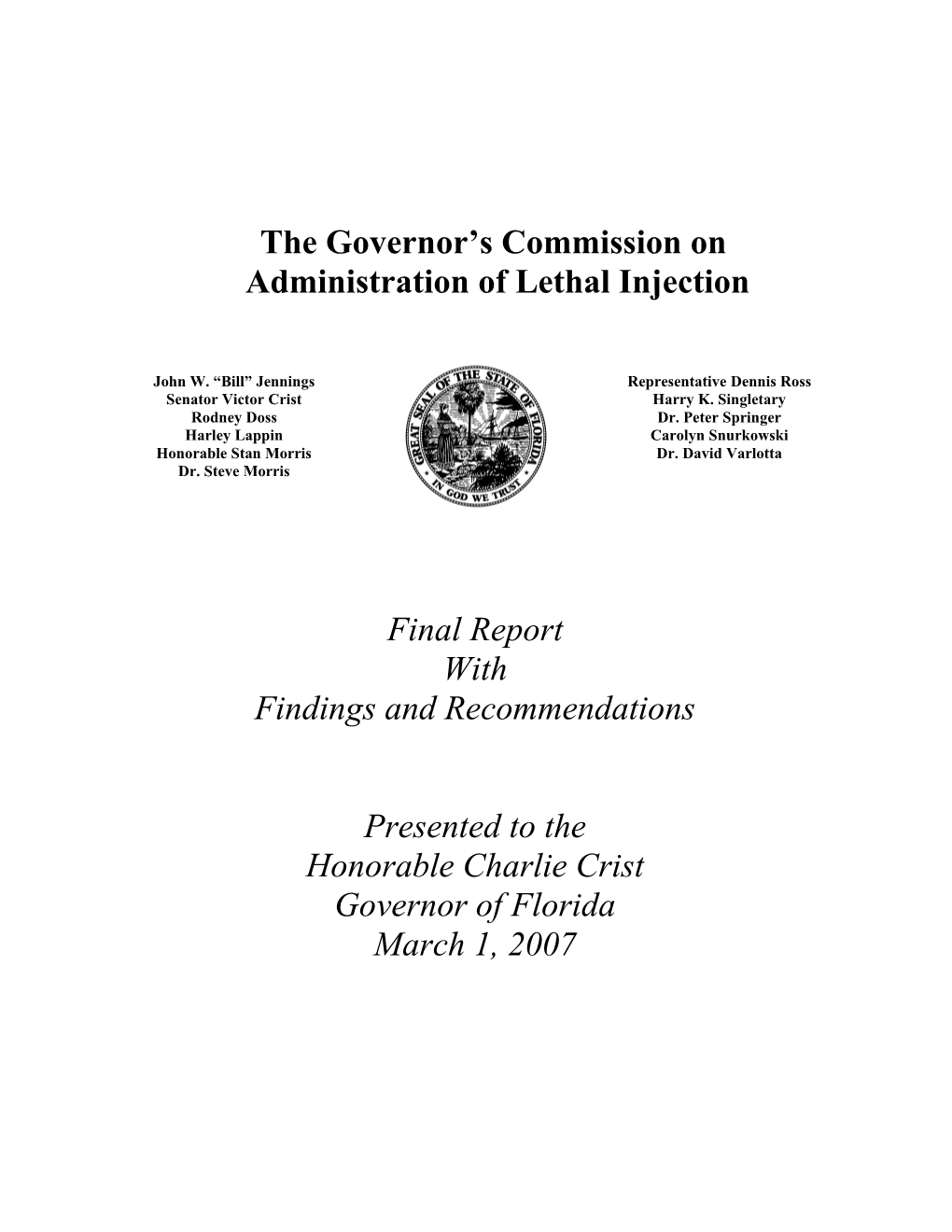 The Governor S Commission On