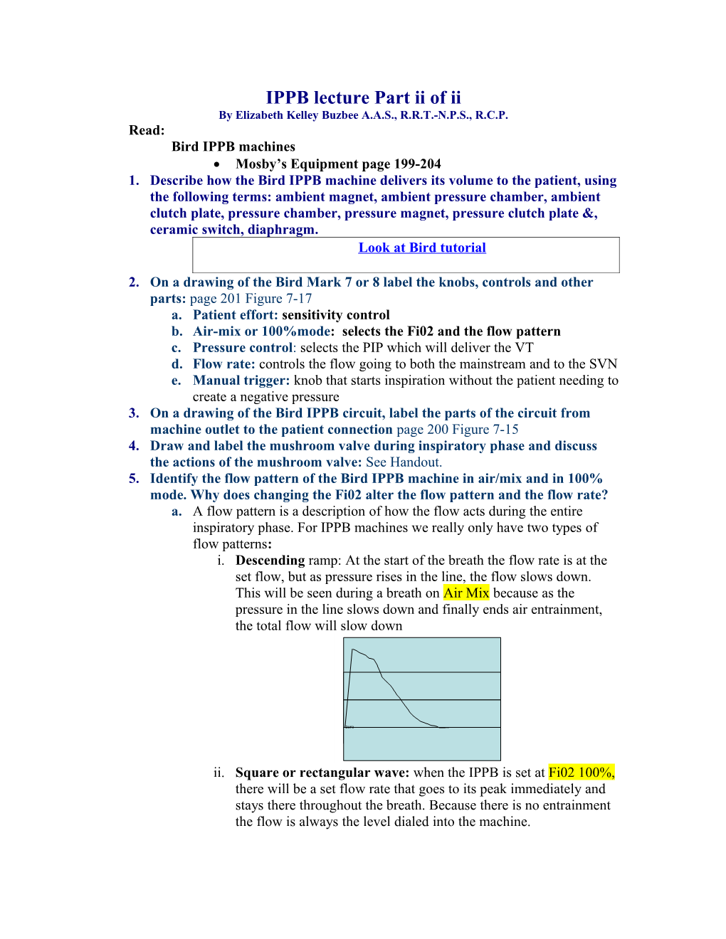 IPPB Lecture Part Ii of Ii